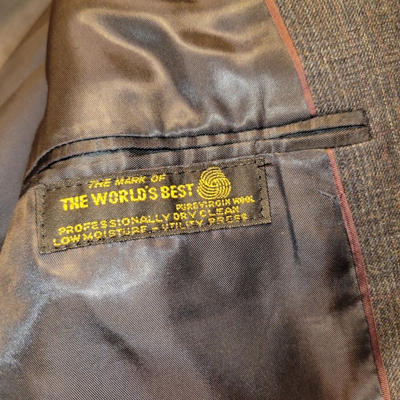 HART SCHAFFNER MARX Virgin WOOL Vintage Mens Sport Coat Blazer Jacket - Picture 3 of 6